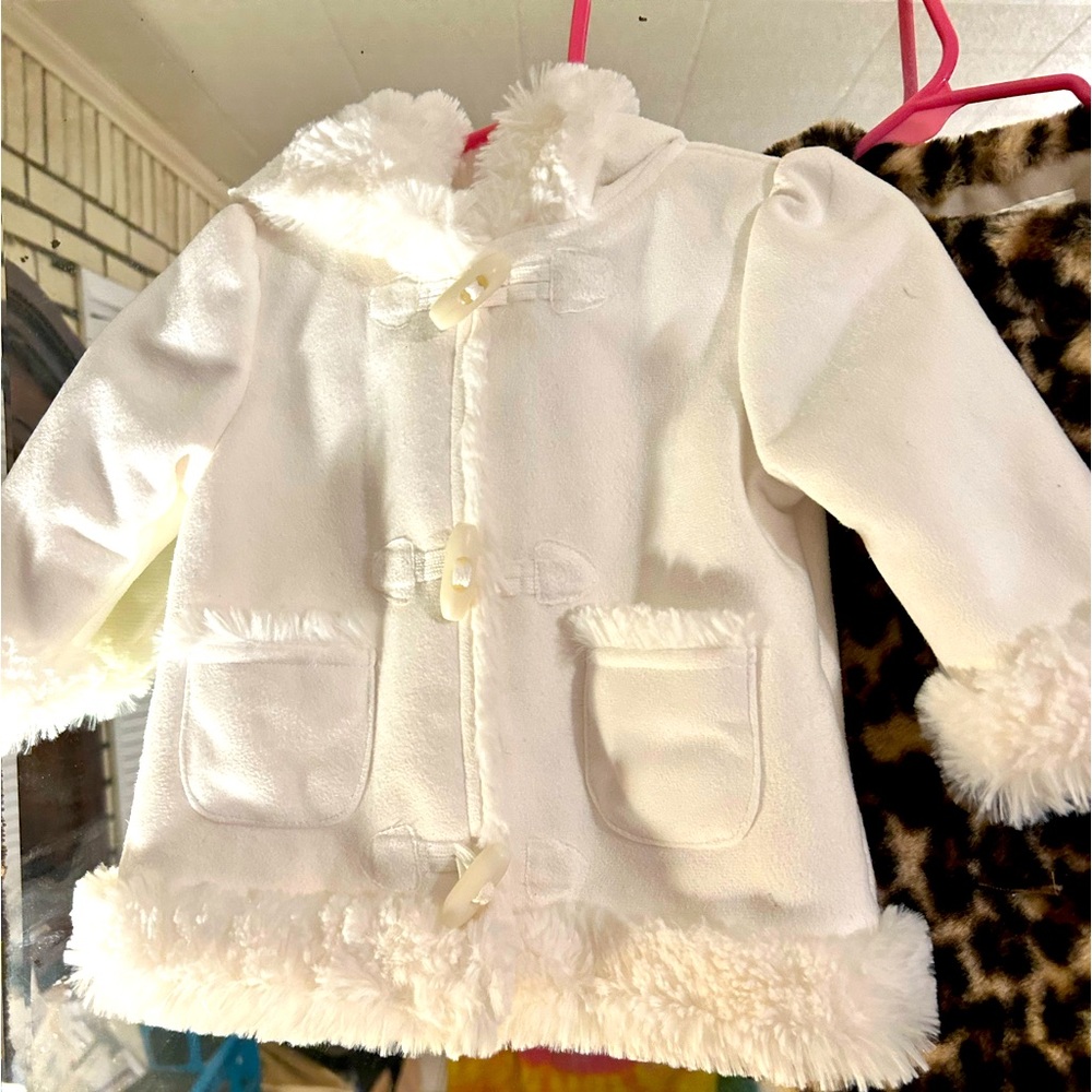 Gymboree White Coat with matching boots!